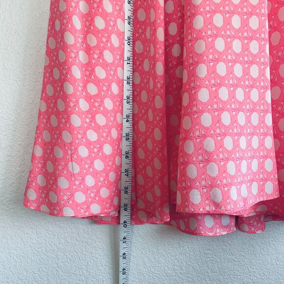 Vineyard Vines Women's 100% Silk Caning Print Halter Dress in Pink - Size 4 - Picture 10 of 13